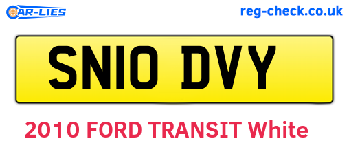 SN10DVY are the vehicle registration plates.