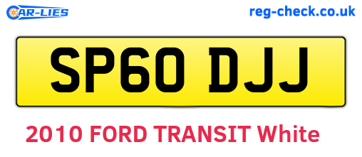 SP60DJJ are the vehicle registration plates.