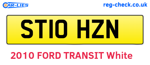 ST10HZN are the vehicle registration plates.