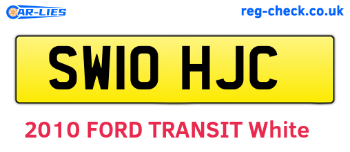 SW10HJC are the vehicle registration plates.