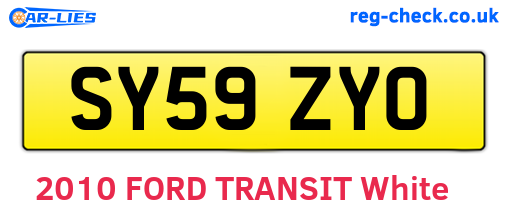 SY59ZYO are the vehicle registration plates.