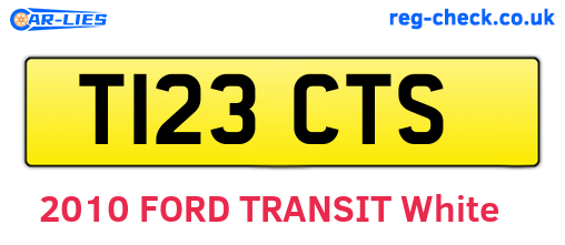T123CTS are the vehicle registration plates.