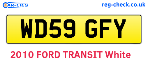 WD59GFY are the vehicle registration plates.