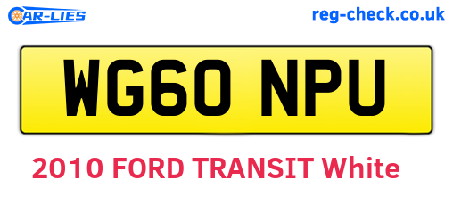 WG60NPU are the vehicle registration plates.
