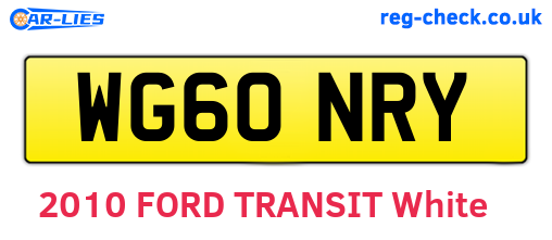WG60NRY are the vehicle registration plates.