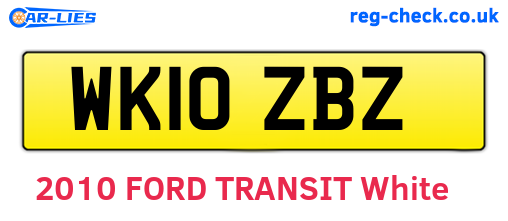 WK10ZBZ are the vehicle registration plates.