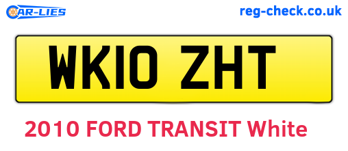 WK10ZHT are the vehicle registration plates.