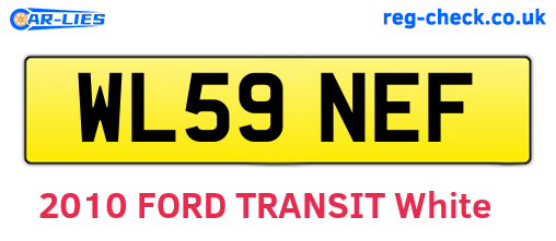 WL59NEF are the vehicle registration plates.