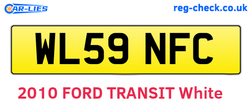 WL59NFC are the vehicle registration plates.