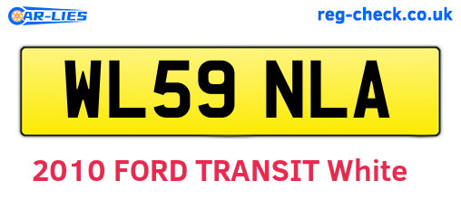WL59NLA are the vehicle registration plates.