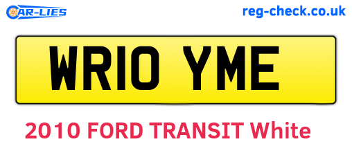 WR10YME are the vehicle registration plates.