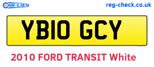 YB10GCY are the vehicle registration plates.
