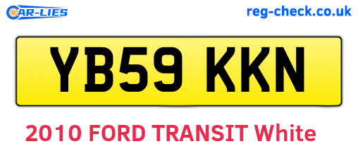 YB59KKN are the vehicle registration plates.