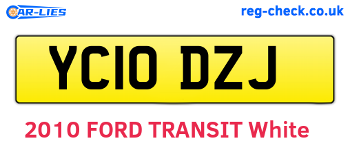 YC10DZJ are the vehicle registration plates.