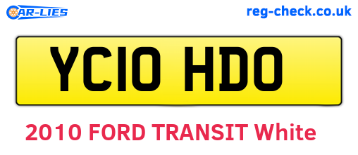 YC10HDO are the vehicle registration plates.