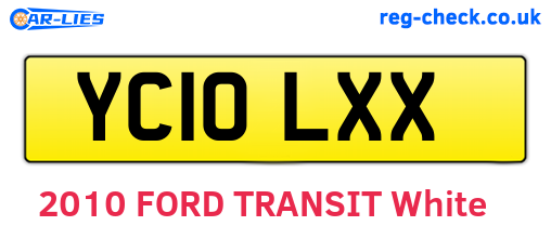 YC10LXX are the vehicle registration plates.