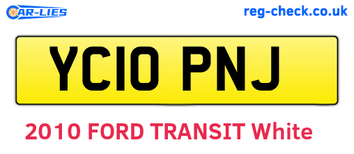 YC10PNJ are the vehicle registration plates.