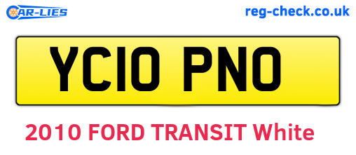 YC10PNO are the vehicle registration plates.