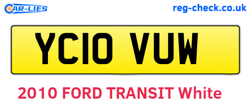 YC10VUW are the vehicle registration plates.