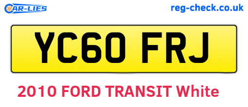 YC60FRJ are the vehicle registration plates.
