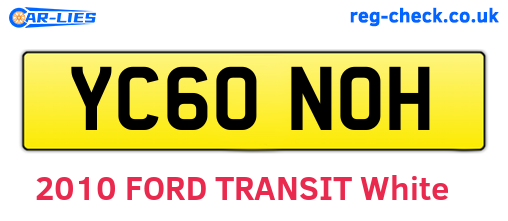 YC60NOH are the vehicle registration plates.