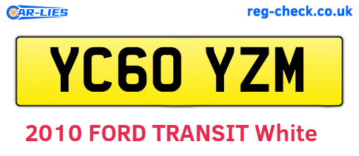 YC60YZM are the vehicle registration plates.