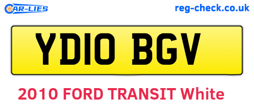 YD10BGV are the vehicle registration plates.