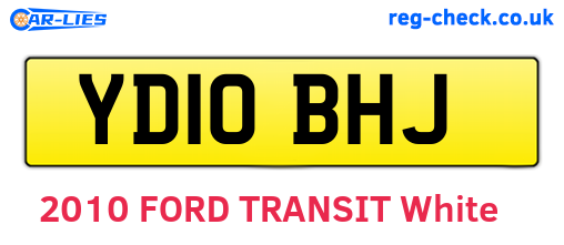 YD10BHJ are the vehicle registration plates.