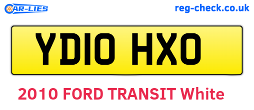 YD10HXO are the vehicle registration plates.