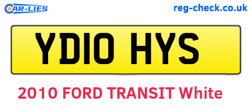 YD10HYS are the vehicle registration plates.