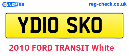 YD10SKO are the vehicle registration plates.