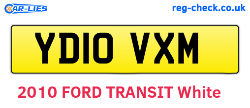 YD10VXM are the vehicle registration plates.