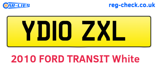 YD10ZXL are the vehicle registration plates.