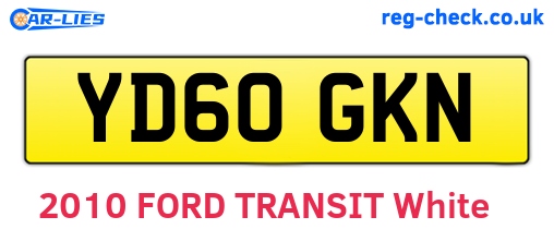 YD60GKN are the vehicle registration plates.