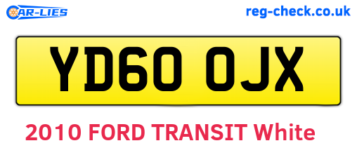 YD60OJX are the vehicle registration plates.