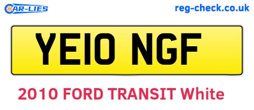 YE10NGF are the vehicle registration plates.