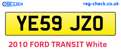 YE59JZO are the vehicle registration plates.