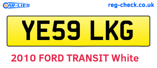 YE59LKG are the vehicle registration plates.