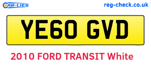YE60GVD are the vehicle registration plates.