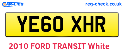 YE60XHR are the vehicle registration plates.