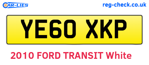YE60XKP are the vehicle registration plates.