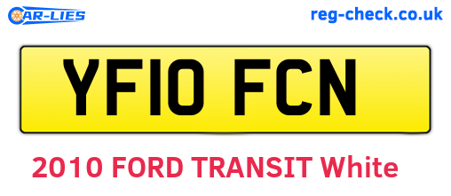 YF10FCN are the vehicle registration plates.