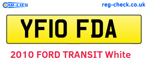 YF10FDA are the vehicle registration plates.