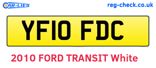 YF10FDC are the vehicle registration plates.