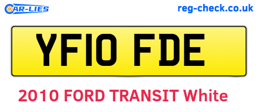 YF10FDE are the vehicle registration plates.