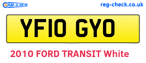 YF10GYO are the vehicle registration plates.