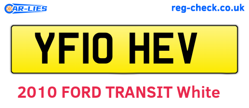 YF10HEV are the vehicle registration plates.