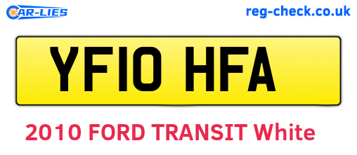 YF10HFA are the vehicle registration plates.