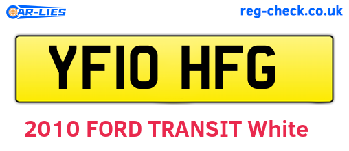 YF10HFG are the vehicle registration plates.