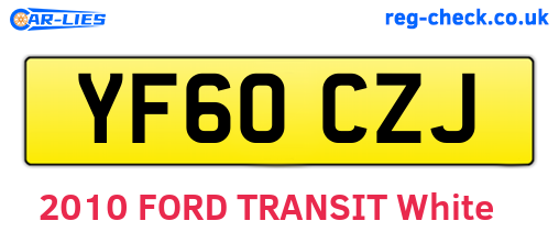 YF60CZJ are the vehicle registration plates.